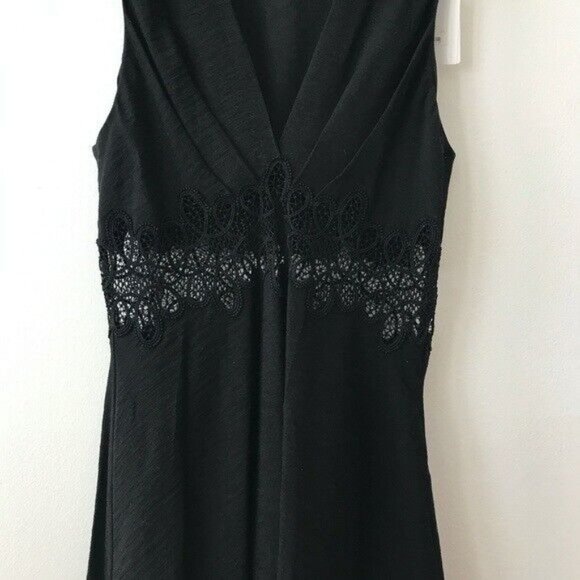 Sandro Elena Flared Guipure Lace Panel Crepe Mini Dress - Picture 4 of 6